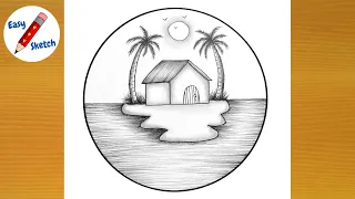 How To Draw Tropical Island Home Landscape