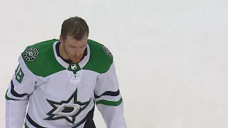 Matthew Tkachuk and Michael Raffl fight, John Klingberg and Rasmus Andersson fight