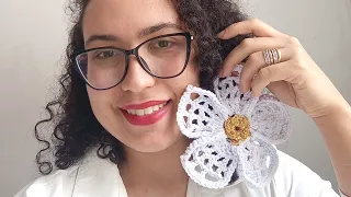 Flor margarida de crochê -- fácil rápida e econômica -- crocheted Daisy Easy, fast and beautiful