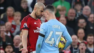 Grealish helps Foden fend off Amrabat in a HEATED Manchester Derby Fight