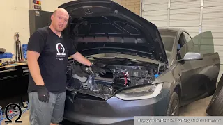 Tesla Model X 12V battery swap