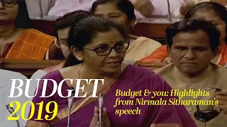 Budget & you: Highlights from Nirmala Sitharaman's speech