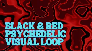 Black & Red Psychedelic VJ LOOP | House Party Background | 4K 1 HOUR Abstract Screensaver | NO SOUND