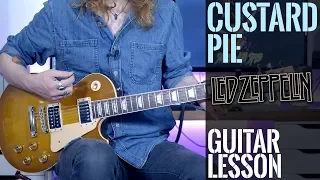 How To Play "Custard Pie" by Led Zeppelin (Full Electric Guitar Lesson)