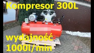 Kupiłem kompresor/sprężarkę 300l o wydajności 1000l/min. Zewnętrzne zasysanie powietrza.3090.