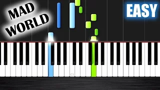 Mad World - Gary Jules - EASY Piano Tutorial by PlutaX