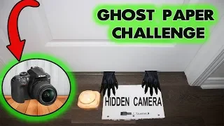 DO NOT RECORD THE GHOST PAPER CHALLENGE AT 3 AM!! I put a CAMERA on the other side of the door!!!