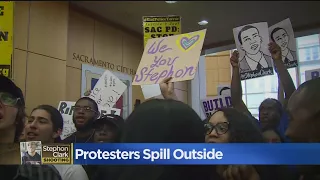 Protesters Spill From Sacramento City Hall Downtown Streets