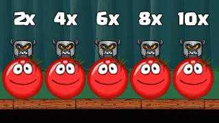 RED BALL 4: TARAN BOX COMPLETE ALL LEVELS Desert Hills with '2x vs 4x vs 6x vs 8x vs 10x' Gameplay