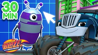 Crusher Builds Robots Compilation w/ Super Blaze! | 30 Minutes | Blaze and the Monster Machines