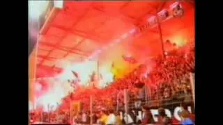 Rückblick: 1.FC Kaiserslautern - FC Barcelona (Saison 1990/91) Pyroszenen