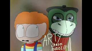 Arty Chases Buddi! (Willy’s wonderland parody fan animation!)