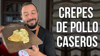 ¡¿Cómo hacer Crepes de Pollo y Champiñones en minutos?!  Receta Rápida