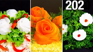 Самые простые УКРАШЕНИЯ БЛЮД праздничного стола Как украсить блюдо на новый год Украшение стола 2024