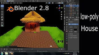 Low-poly house scene | blender 2.8 tutorial.