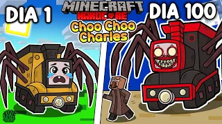 🚂Sobreviví 100 DÍAS siendo CHOO CHOO CHARLES en Minecraft HARDCORE!