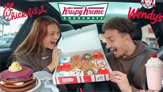 TRYING NEW CHRISTMAS ITEMS FROM FAST FOOD RESTAURANTS!! *SHE GOT THE RUNS! HILARIOUS*