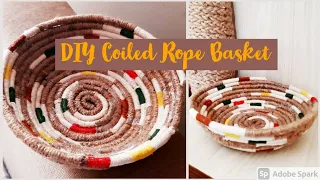 DIY Coiled Rope Basket | @shradhasdiy