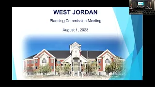 West Jordan Planning Commission - August 1, 2023