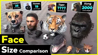 Animal Face size Comparison