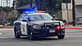 New California Highway Patrol Dodge Charger Responding Code 3 *New Siren*