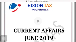 June 2019 All Current affairs - VISION IAS- Current affair for IAS, PCS, RRB , SSC, BANKING ETC.