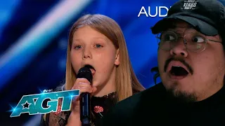 REACTION 10-Year-Old Harper Screams Holy Roller and Shocks the Judges  AGT 2022
