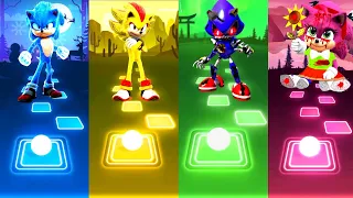 Sonic vs Super Shadow Hedgehog vs Mentel Sonic Exe vs Baby Amy Exe | Tiles Hop EDM Rush