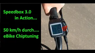 Probefahrt 50 km/h mit eBike Tuning Chip Speedbox 3.0 Fahrrad m Bosch Motor Review Video Tutorial