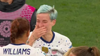 Megan Rapinoe laugh out on her last match after Sweden defeated against USA in Women's World Cup