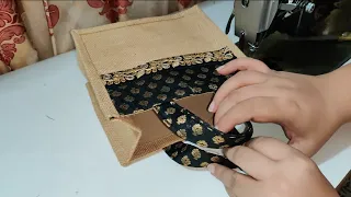 How to make Jute Bag / DIY jute Bag /DIY Tiffin Bag /How to make Handbag /Jute Bag