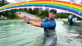 Kenai River Alaska Fishing for Rainbow Trout and Salmon in Soldotna Alaska Swiftwater Park