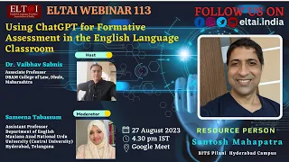 ELTAI Webinar 113- Using ChatGPT for Formative Assessment in Language Classroom
