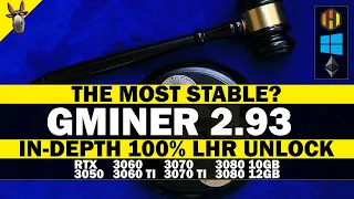 IN-DEPTH GMINER 2.93 100% LHR UNLOCK HiveOS and Windows 10 RTX 3050 3060 3060 TI 3070 3070 TI 3080