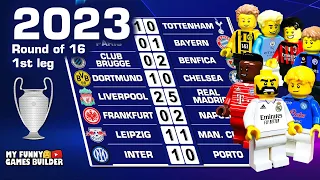 Champions League 2023 Round of 16 ( 1st leg goals ) in Lego Football