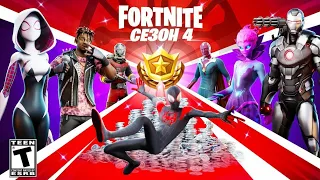 ВЕСЬ БОЕВОЙ ПРОПУСК 4 СЕЗОНА 3 ГЛАВЫ FORTNITE