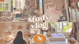 study vlog 🍵 lots of studying, college days, reading manhwa, cleaning my room, apple watch, alevels