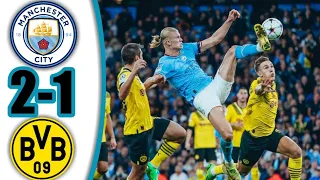 Man city v Borussia Dortmund (2-1)| Acrobatic Haaland Stuns Old Side|Champions League Highlights