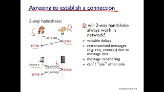 Lecture 21: TCP Flow Control | 3-way Handshaking