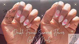 Easy Summer Flowers | Double French Nails | Beetles Gel-x Nails