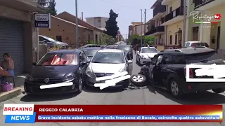 Reggio Calabria: grave incidente sabato mattina nella frazione di Bocale, coinvolte 4 autovetture.