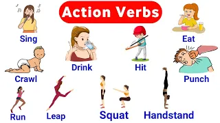 Common Action Verbs English Vocabulary | action verbs with sentences | listen and practice