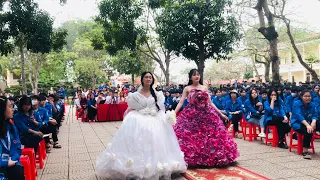 Giải nhất Trình diễn thời trang tái chế - Vạn Hoa đến từ 12A5, trường THPT Triệu Sơn 4