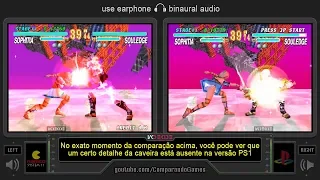 Soul Edge (Arcade vs PlayStation) Side by Side Comparison