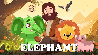 Walking with Jesus in a Christian song for kids | Elephant kids song