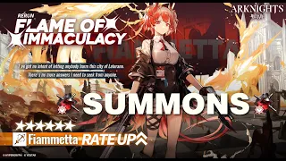 Arknights Summoning on Flame of Immaculacy Banner