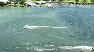 Vintage stand up jet ski racing In Baytown Texas.