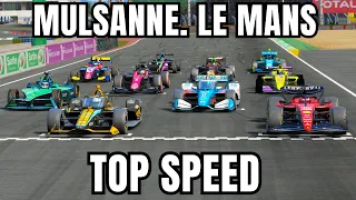 The Current TOP 10 FORMULA CARS And Their TOP SPEED On The MULSANNE STRAIGHT In LE MANS