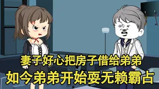 妻子好心把房子借给弟弟，事到如今弟弟开始耍无赖霸占房子，最终被赶出家门流落街头！【艳春动画】