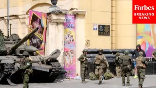 Wagner Group Tanks And Fighters March Through Rostov, Russia